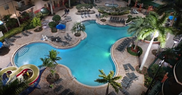 Outdoor pool, a heated pool