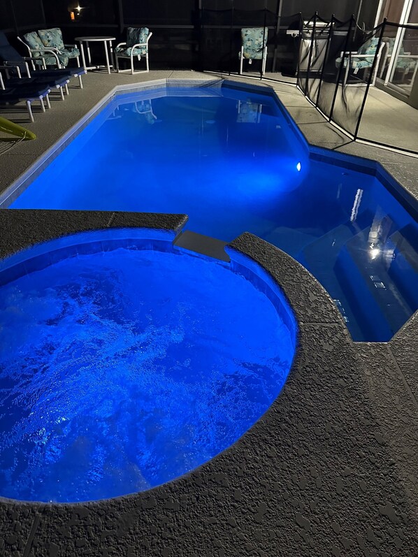 Outdoor pool, a heated pool