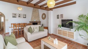 Télévision, cheminée