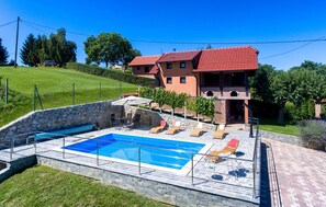 A heated pool