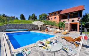 A heated pool