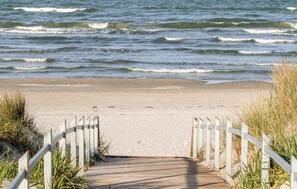 On the beach, fishing