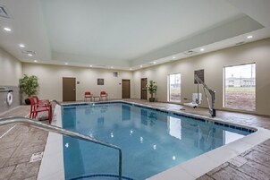 Indoor pool, open 8:00 AM to 11:00 PM, sun loungers