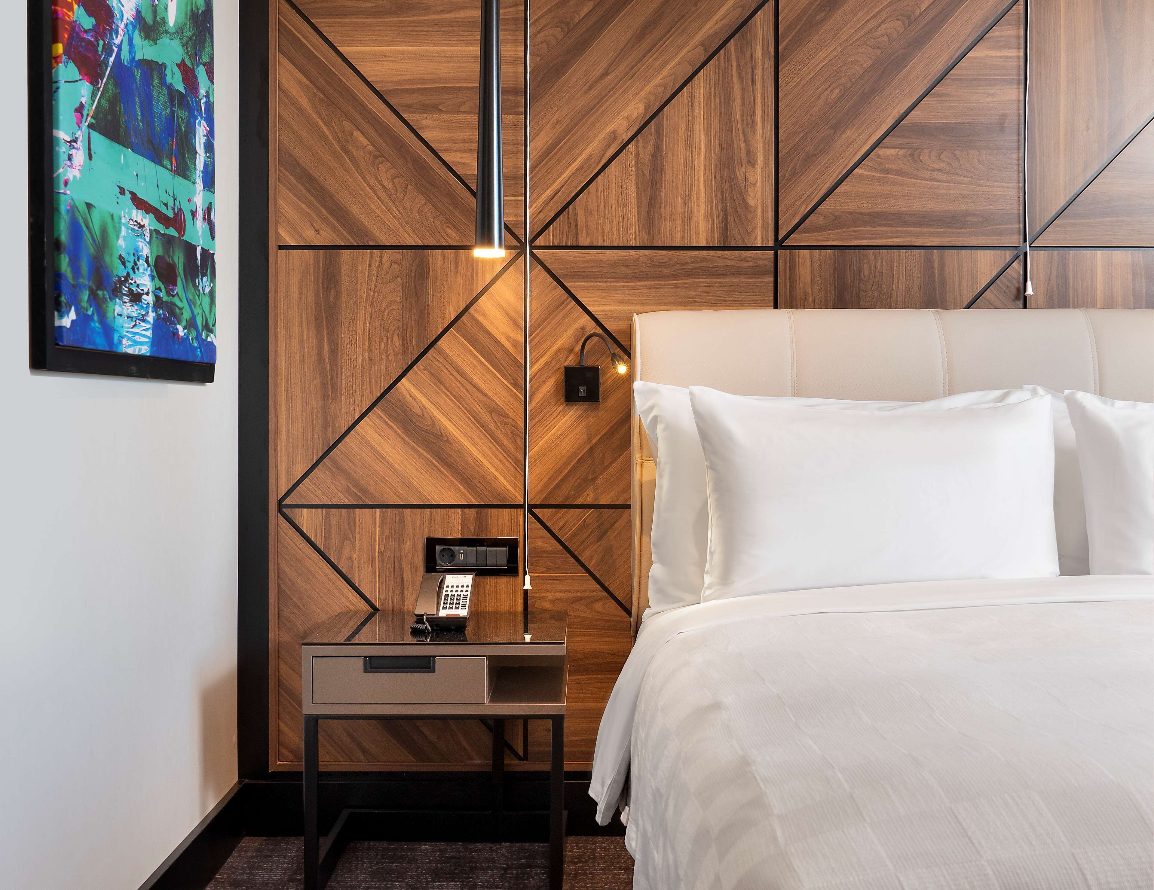 rainfall showerhead, hair dryer, slippers, bidet