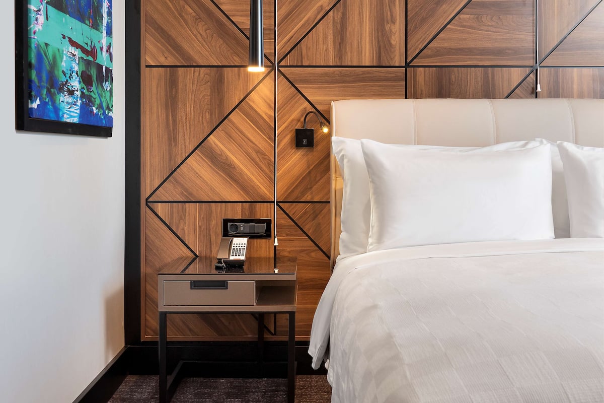 rainfall showerhead, hair dryer, slippers, bidet