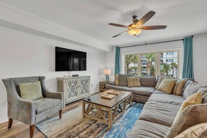 TV, video games, DVD player, foosball - Beach Funatics - Beach Front Home with Private Pool Area & Game Room (Miramar Beach)
