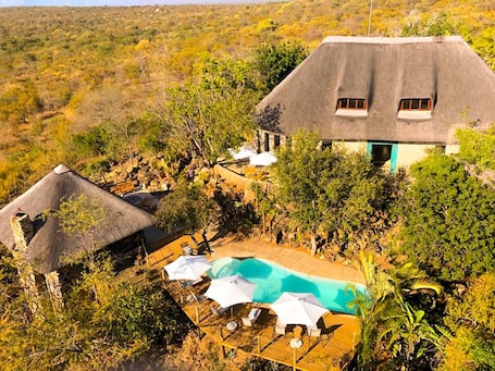 Aerial view. The Wild Blue Lodge SAFARI & SPA