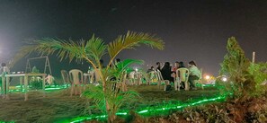 Outdoor banquet area