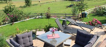 Ferienhof Gräfe - Apartment "Spring meadow" with terrace, pool & sauna