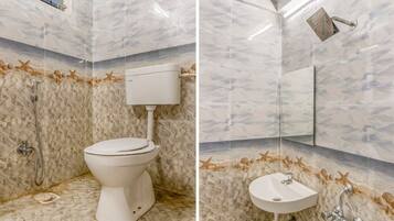 Shower, perlengkapan mandi gratis,  dan handuk