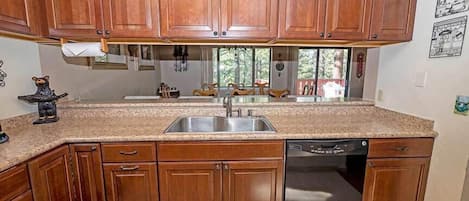 Microwave, oven, stovetop, dishwasher