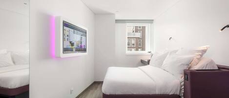 Egyptian cotton sheets, premium bedding, down duvets, in-room safe