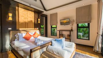 Vila, 3 kamar tidur, Bebas Asap Rokok, dapur | 3 kamar tidur, meja kerja, tirai kedap cahaya, dan setrika/meja setrika