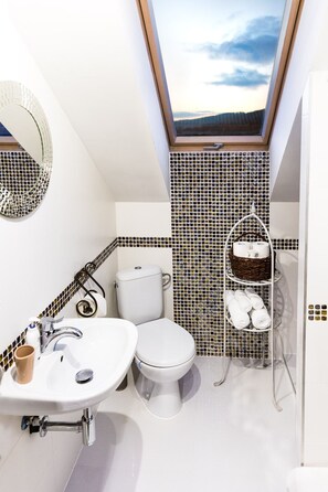 아파트, 침실 2개 | 욕실 | 샤워 시설, 레인폴 샤워기, 헤어드라이어, 타월