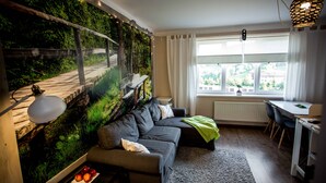 Apartment | Living area | Flat-screen TV - Apartament Zielona Mila (Ustrzyki Dolne)