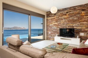 TV, video-game console, foosball, stereo