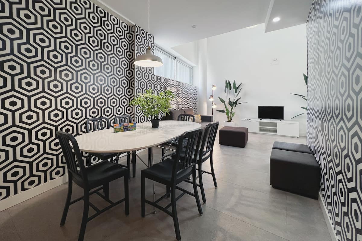 Apartment (3 Bedrooms) | Living area | 65-inch TV with digital channels