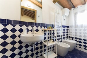 Shower, free toiletries, bidet - Delightful apartment with 2 bedrooms each with a private bathroom in city's heart. (Firenze)