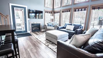 Télévision, cheminée