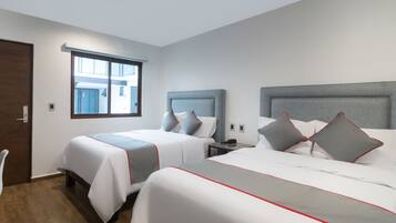 Standard Room, 2 Double Beds | Egyptian cotton sheets, premium bedding, down comforters