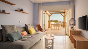 Apartamento superior, 1 quarto, terraço, vista para o mar (Almadraba) | Fachada