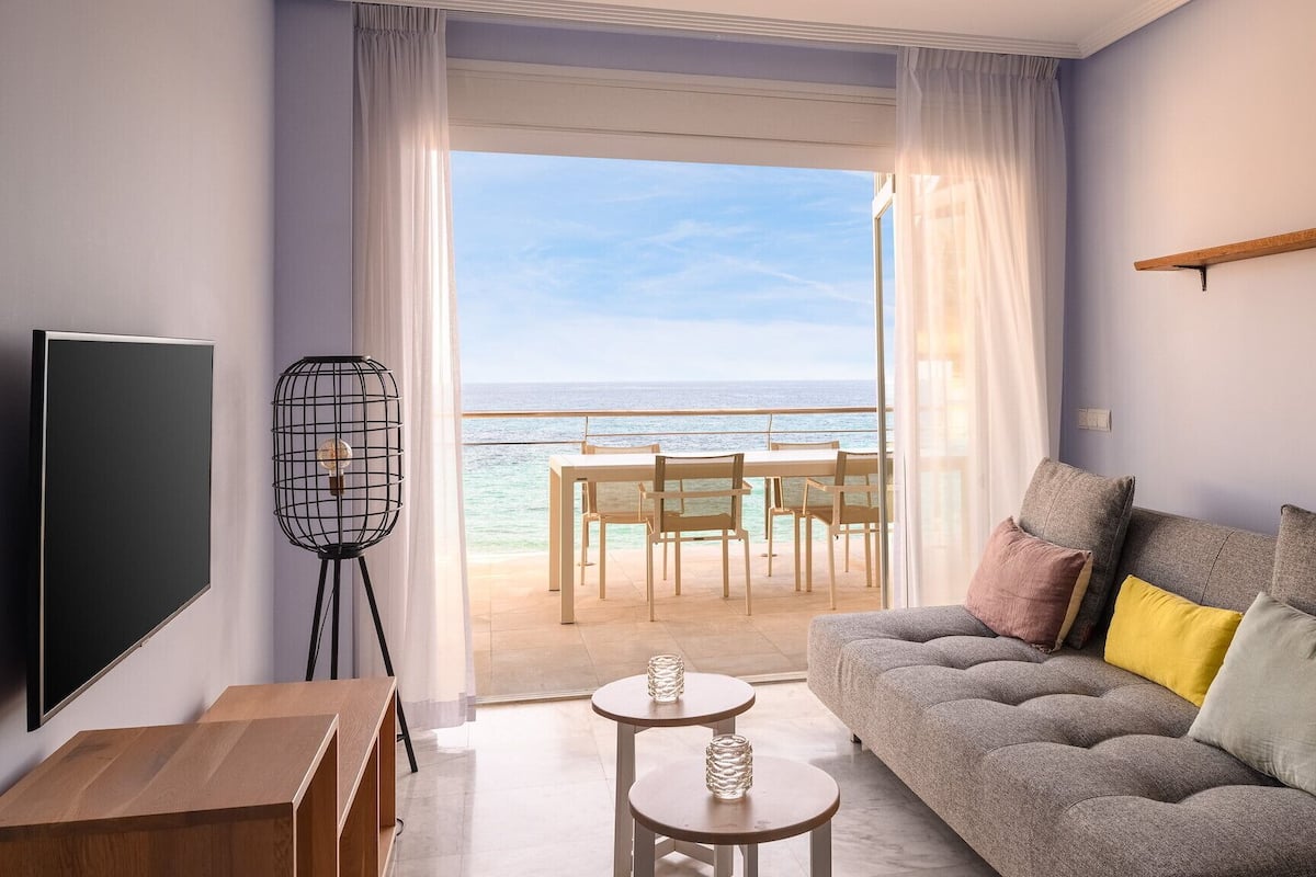 Penthouse, 1 chambre, terrasse, vue mer (Muchavista) | Salle de séjour