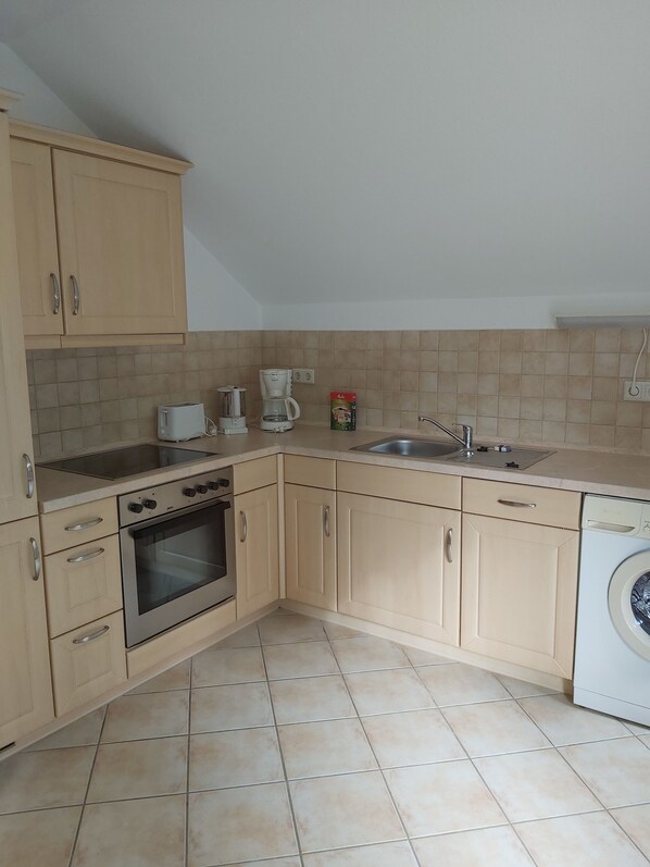 Fridge, microwave, stovetop, dishwasher