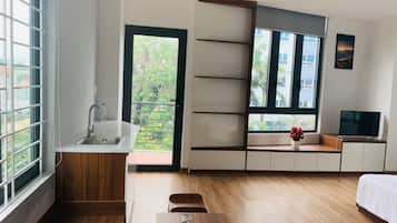 Apartment, 1 Schlafzimmer | 1 Schlafzimmer, Minibar, Schreibtisch, schallisolierte Zimmer