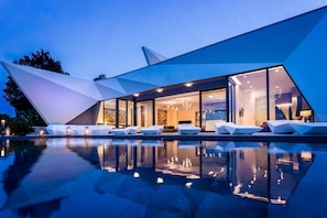 Front of property – evening/night - Luxury Villa Korcula Diamond (Korcula)