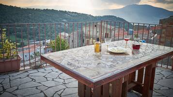 Outdoor banquet area