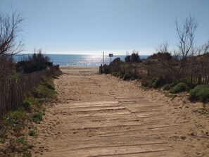En la playa