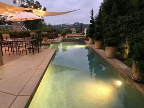 Outdoor pool, a heated pool