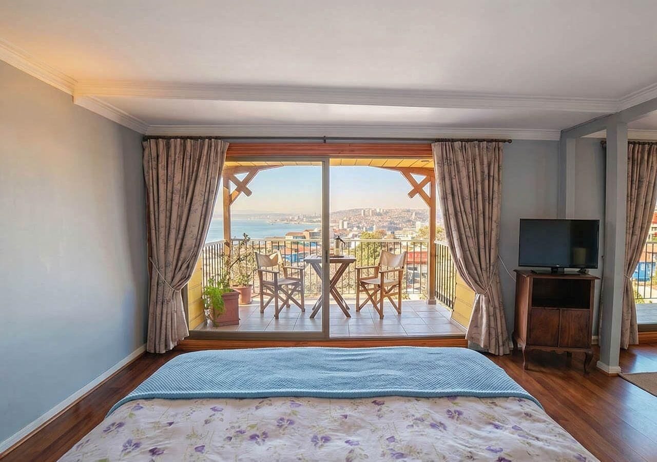 Quarto casal luxo | Cofres nos quartos, cortinas blackout, quartos à prova de som