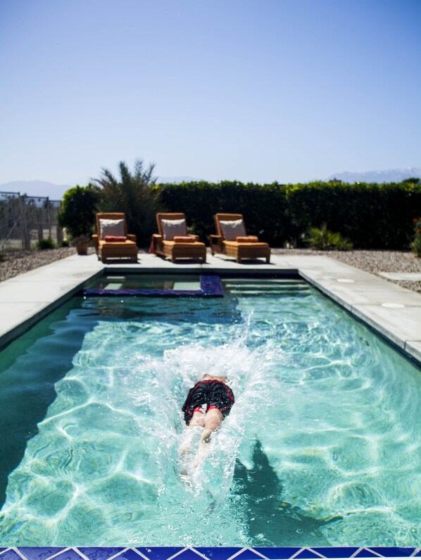 Outdoor pool, a heated pool