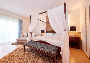 Phòng đôi Superior | Bộ trải giường bằng vải cotton Ai Cập, bộ đồ giường cao cấp 