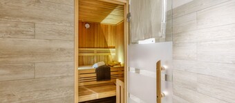 Scandinavian - pool - fireplace - Trendy