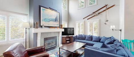 Televisio, takka, DVD-soitin