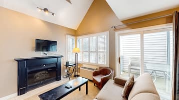 TV, fireplace, DVD player