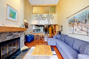 TV, fireplace, DVD player