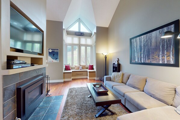 TV, fireplace, DVD player