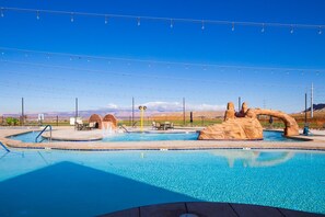 A heated pool