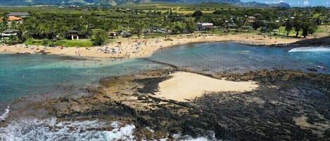 Sun loungers, beach towels