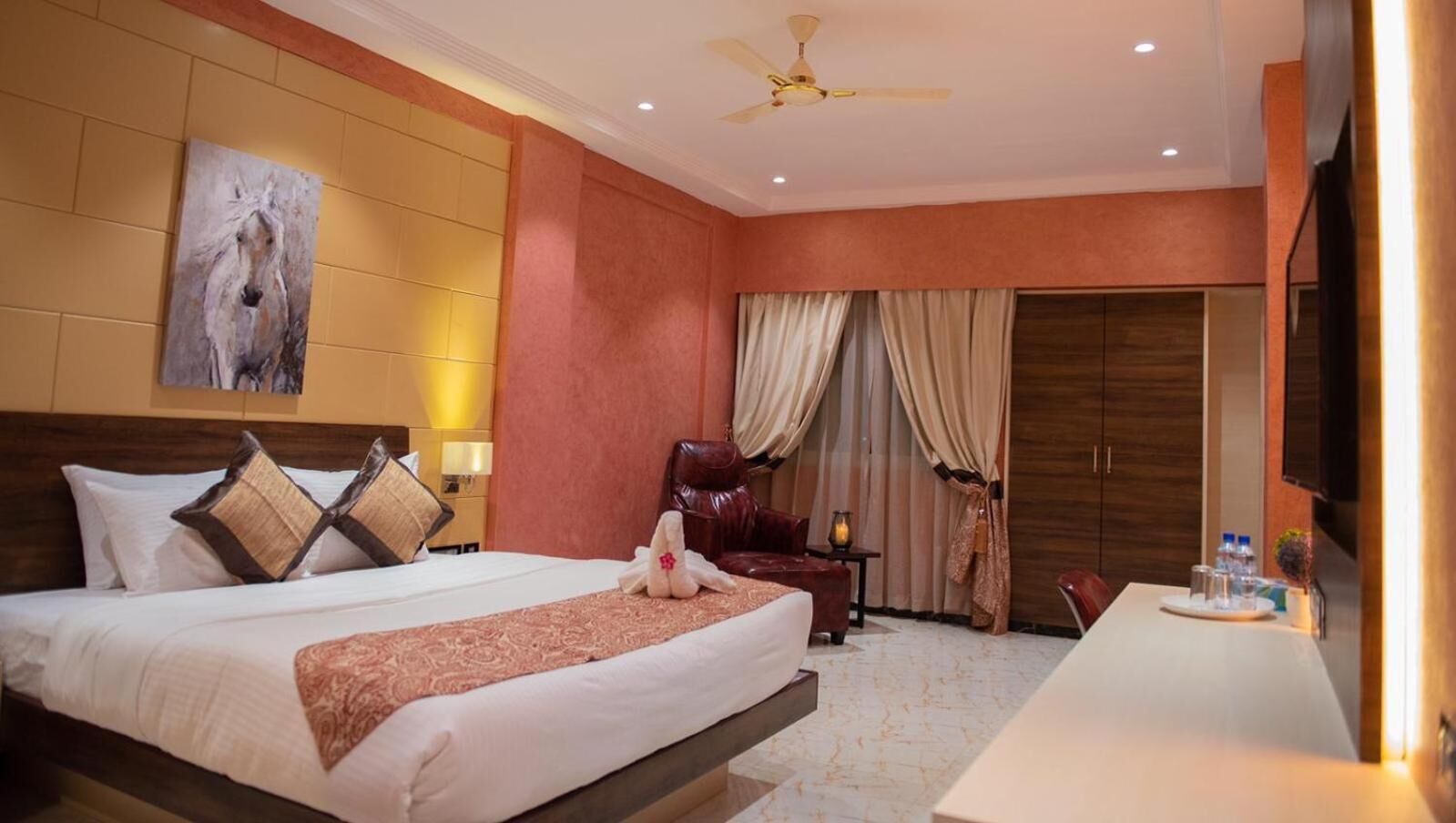 premium bedding, memory-foam beds, minibar, in-room safe