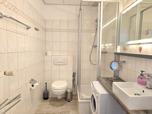 Shower, hair dryer
