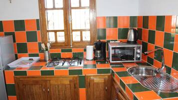 Fridge, electric kettle