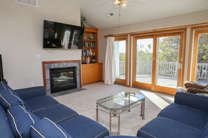 Fireplace - Luzon - 5 BR, 4.5 BA, Oceanside home in Duck w/Private Pool (Duck)