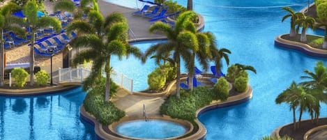 Outdoor pool, a heated pool