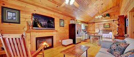 Smart TV, chimenea