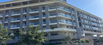 Standing apartment seen on sea