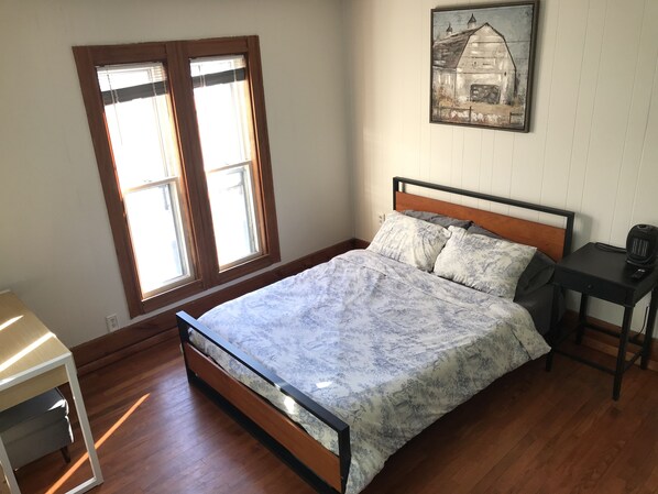 Individually decorated, individually furnished, desk, iron/ironing board